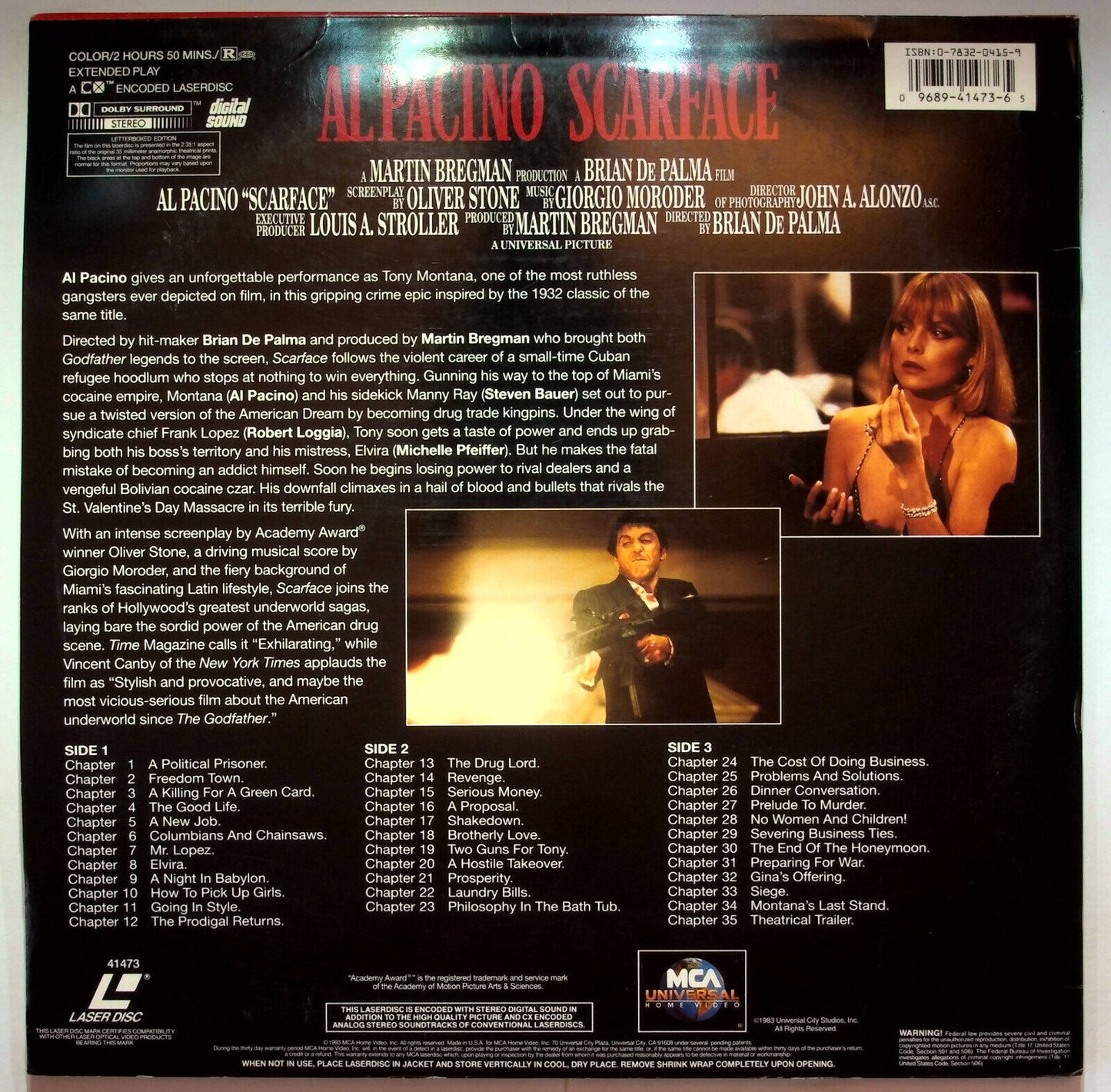 EBOND Scarface - Laser Disc Ntsc