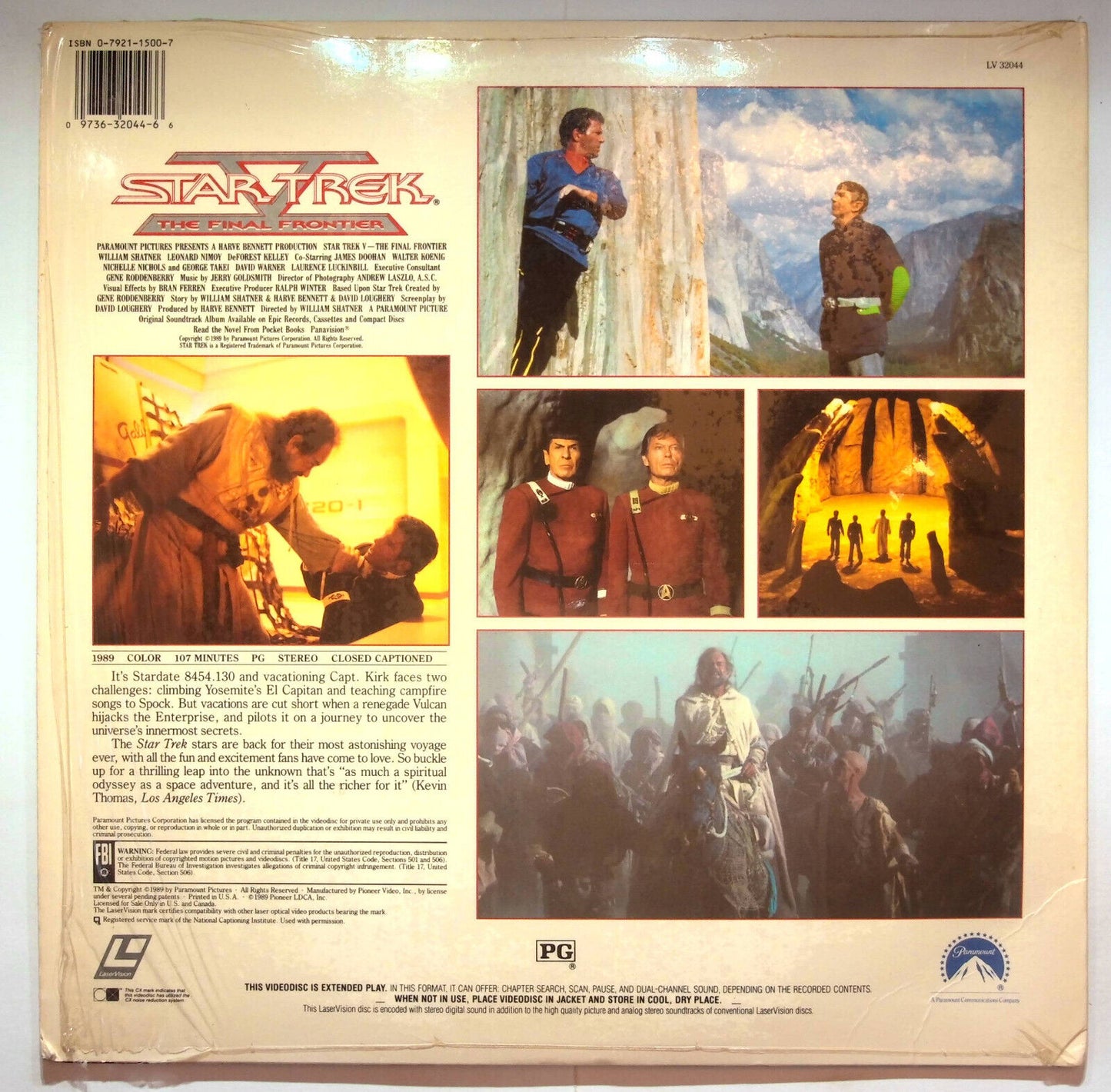 EBOND Star Trek V - The Final Frontier - Laser Disc Ntsc