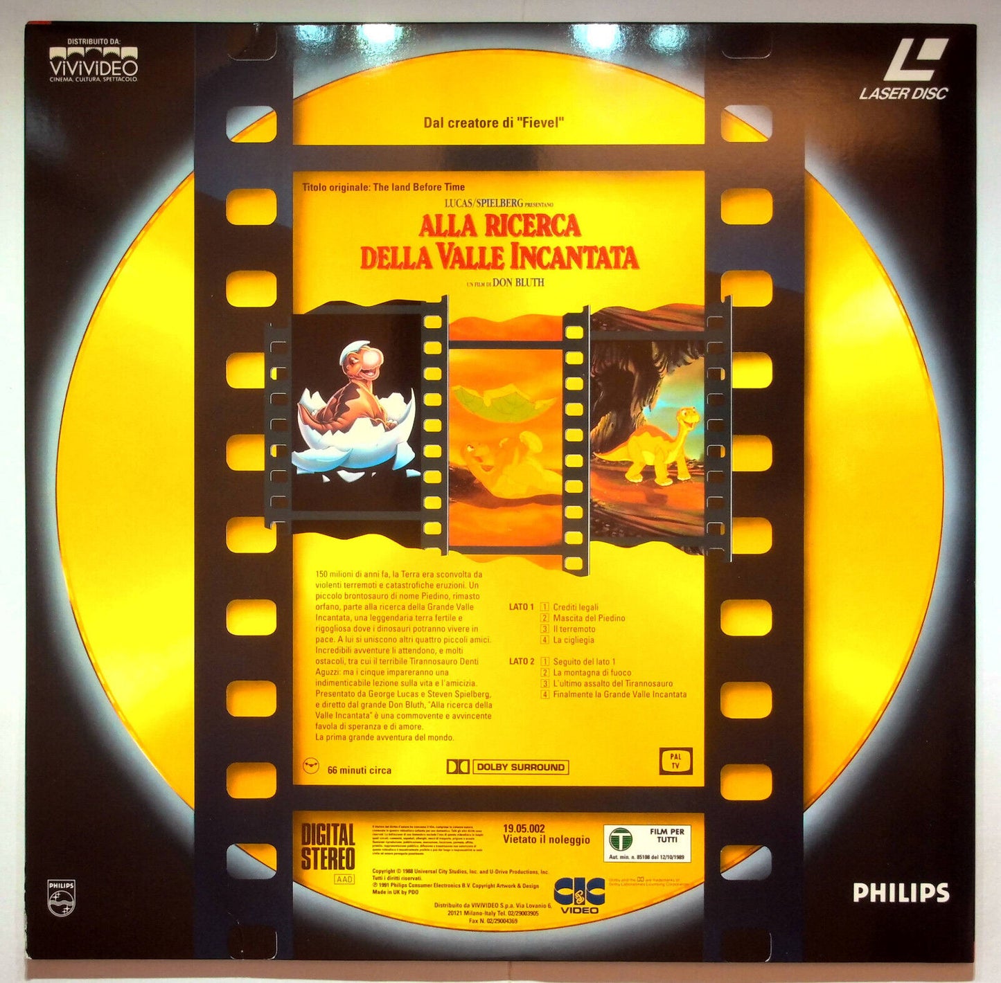 EBOND Alla Ricerca Della Valle Incantata - Laser Disc Pal