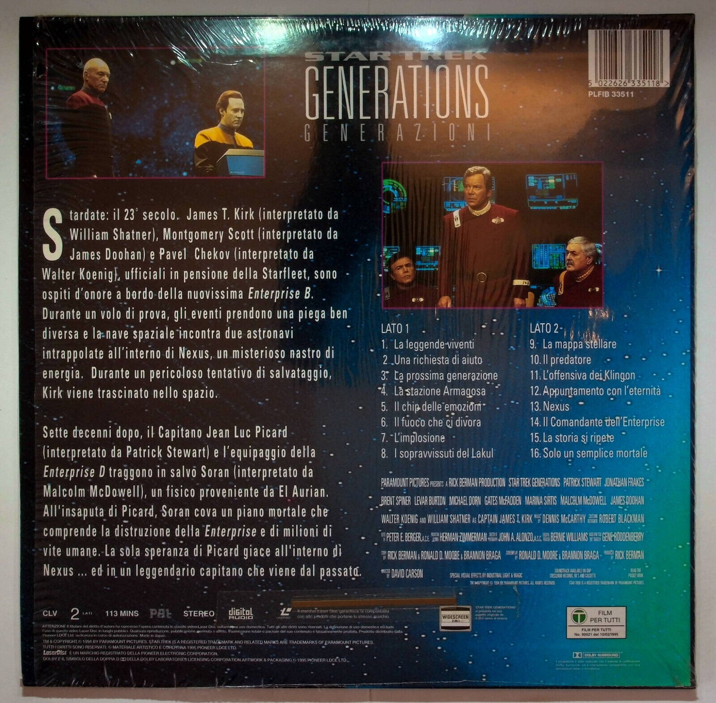 EBOND Star Trek Generations - Laser Disc Pal