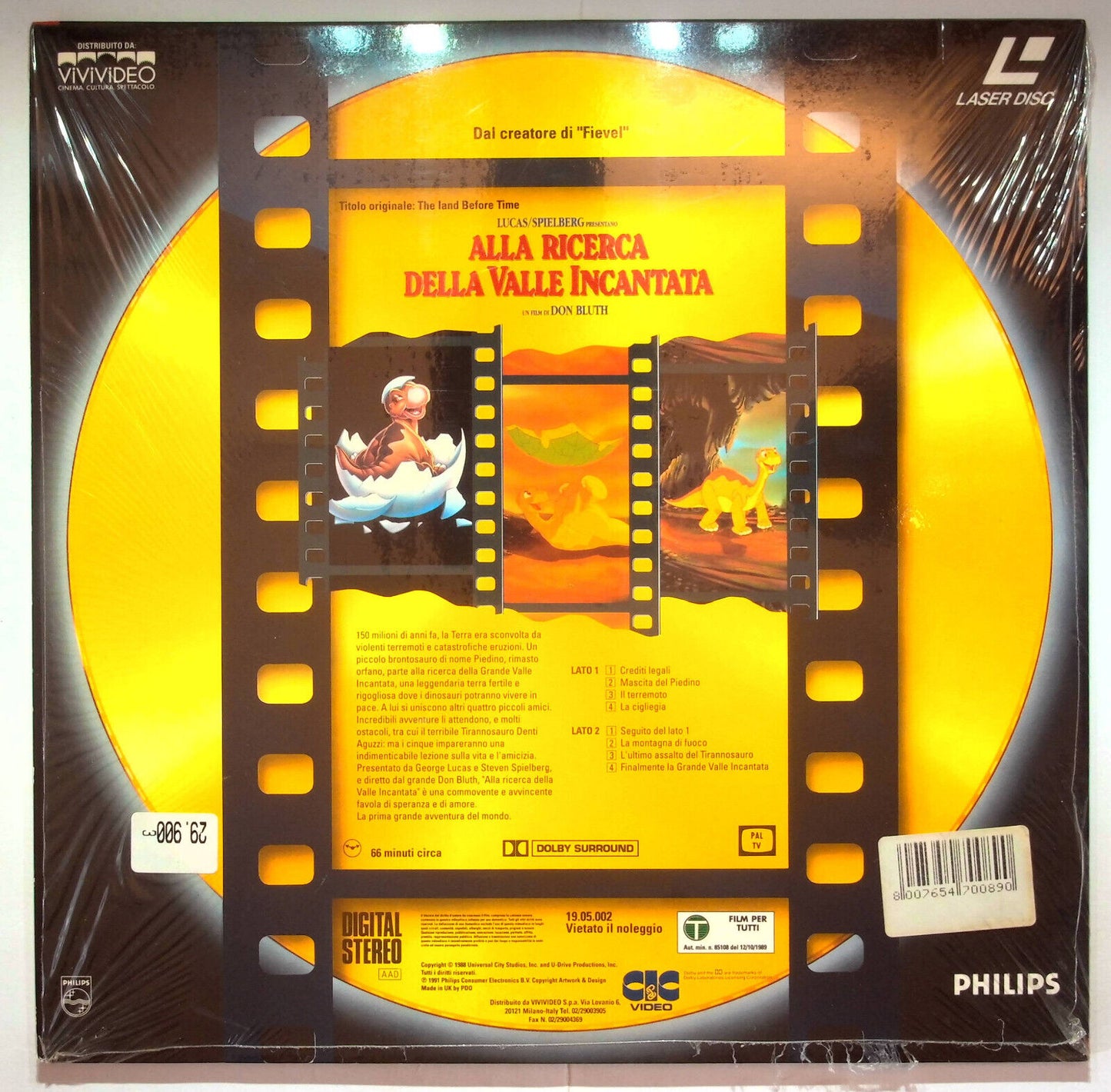 EBOND Alla Ricerca Della Valle Incantata - Laser Disc Pal