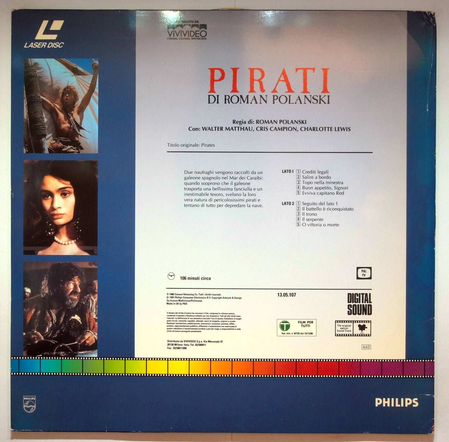 EBOND Pirati - Di Roman Polanski - Laser Disc Pal