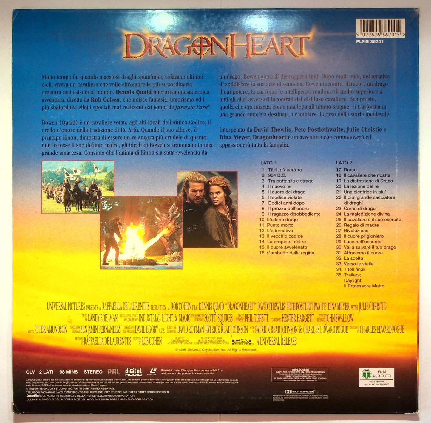 EBOND Dragonheart - Laser Disc Pal