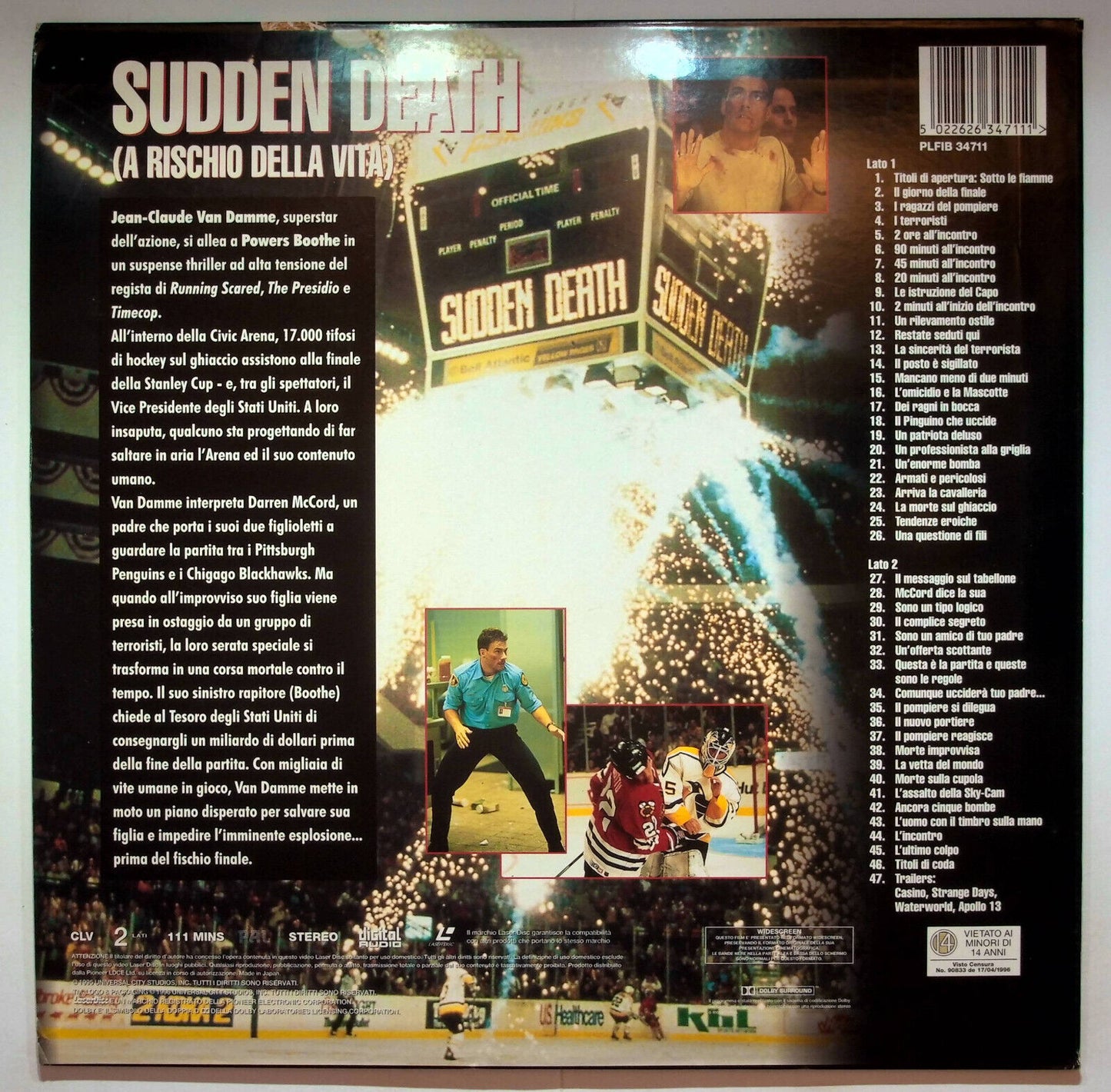 EBOND Sudden Death (a Rischio Della Vita) - Laser Disc Pal