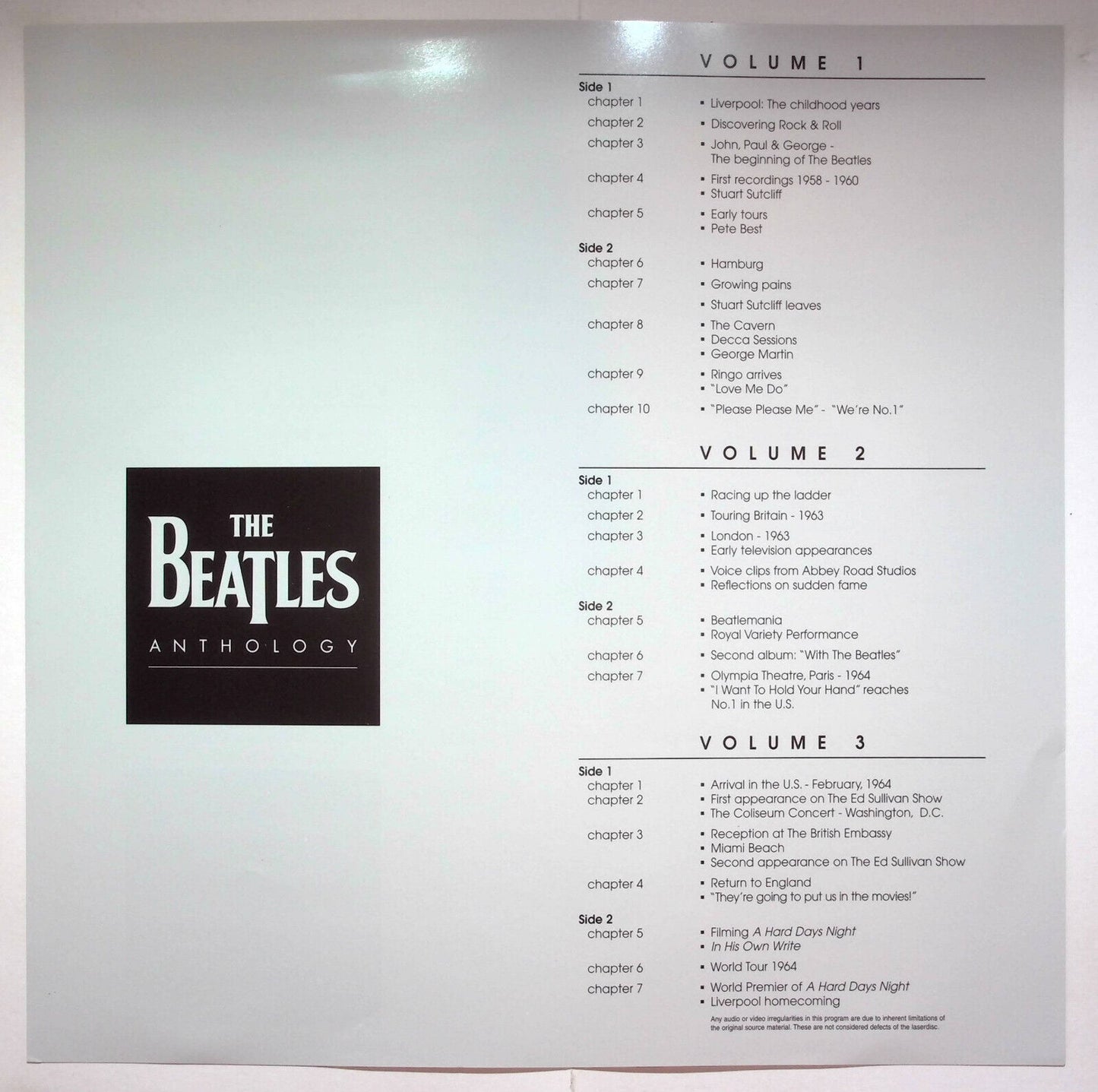 EBOND The Beatles -  Anthology - Laser Disc Ntsc