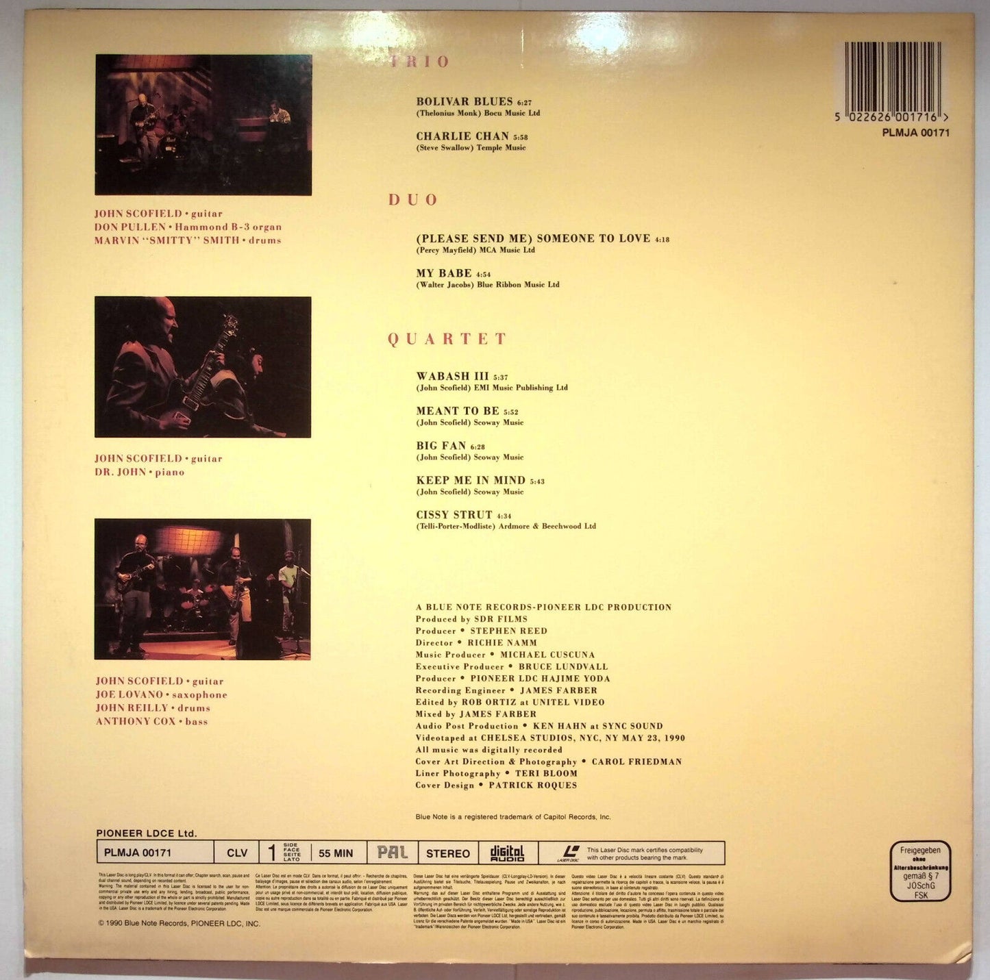 EBOND John Scofield - Live 3 Ways - Laser Disc Pal