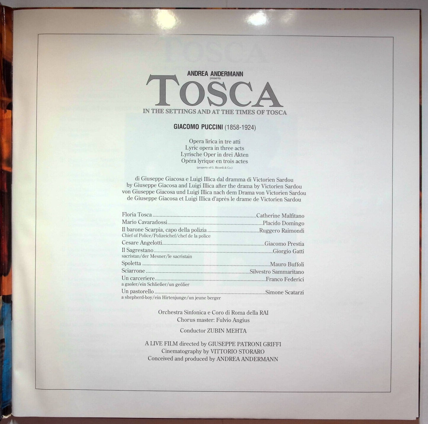 EBOND Tosca: In The Settings And At The Times Of Tosca - Laser Disc Pal