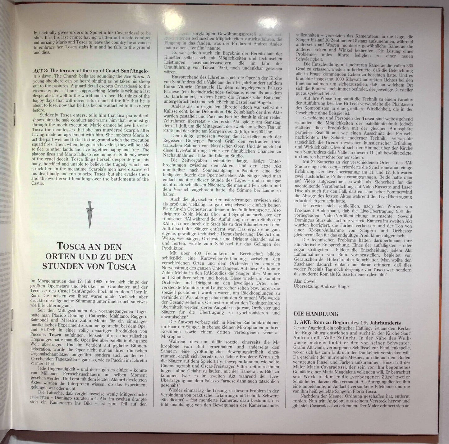 EBOND Tosca: In The Settings And At The Times Of Tosca - Laser Disc Pal