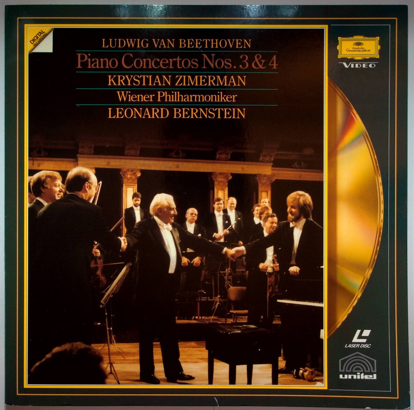 EBOND Ludwig Van Beethoven Piano Concerto 3& 4 Krystian Zimerman Laser Disc Pal