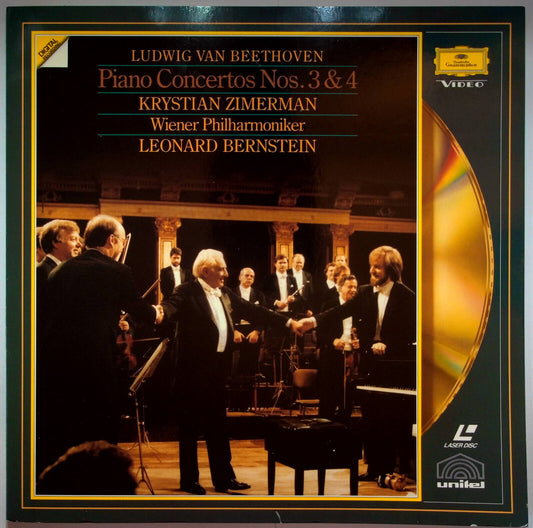 EBOND Ludwig Van Beethoven Piano Concerto 3& 4 Krystian Zimerman Laser Disc Pal