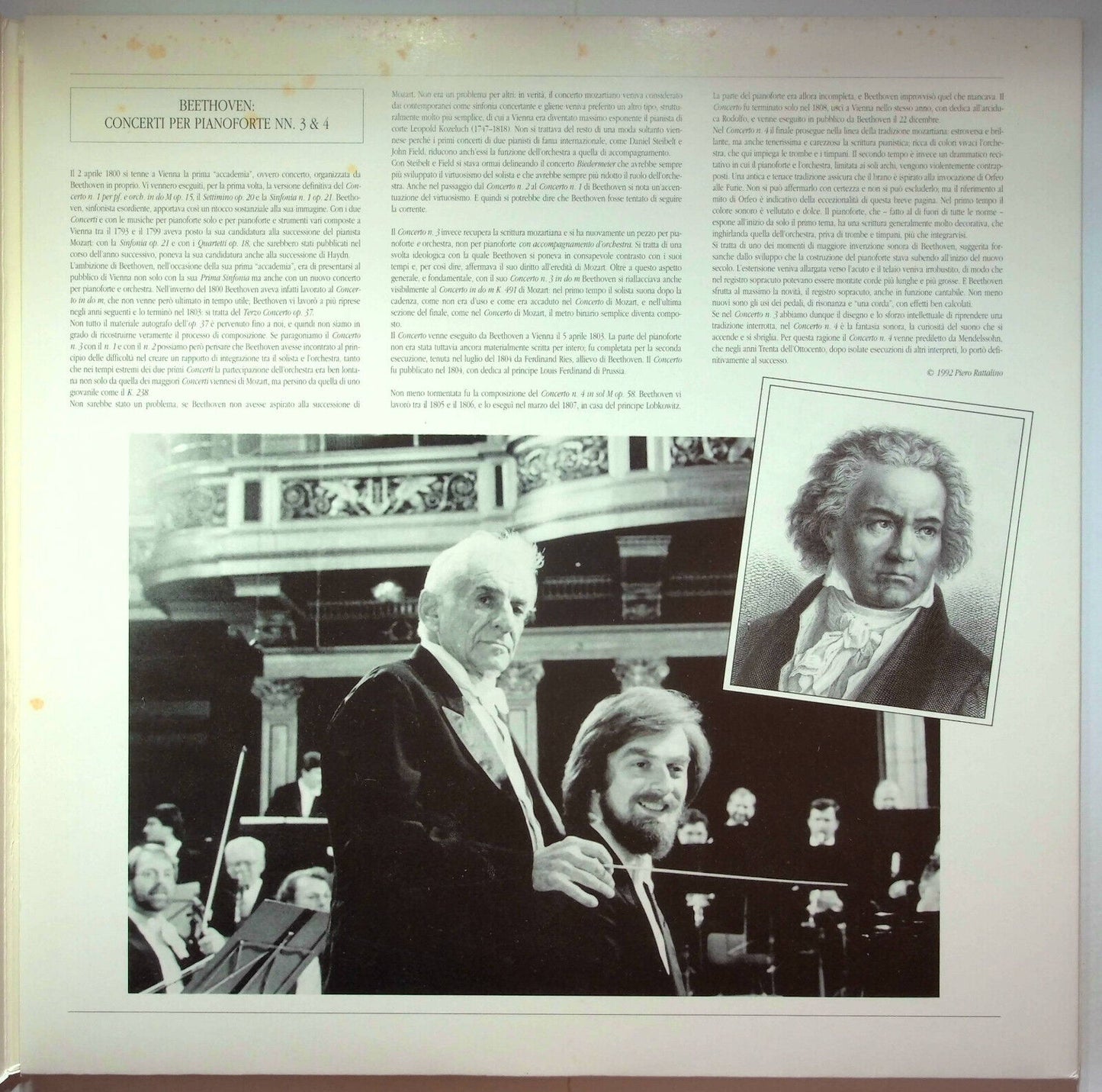 EBOND Ludwig Van Beethoven Piano Concerto 3& 4 Krystian Zimerman Laser Disc Pal
