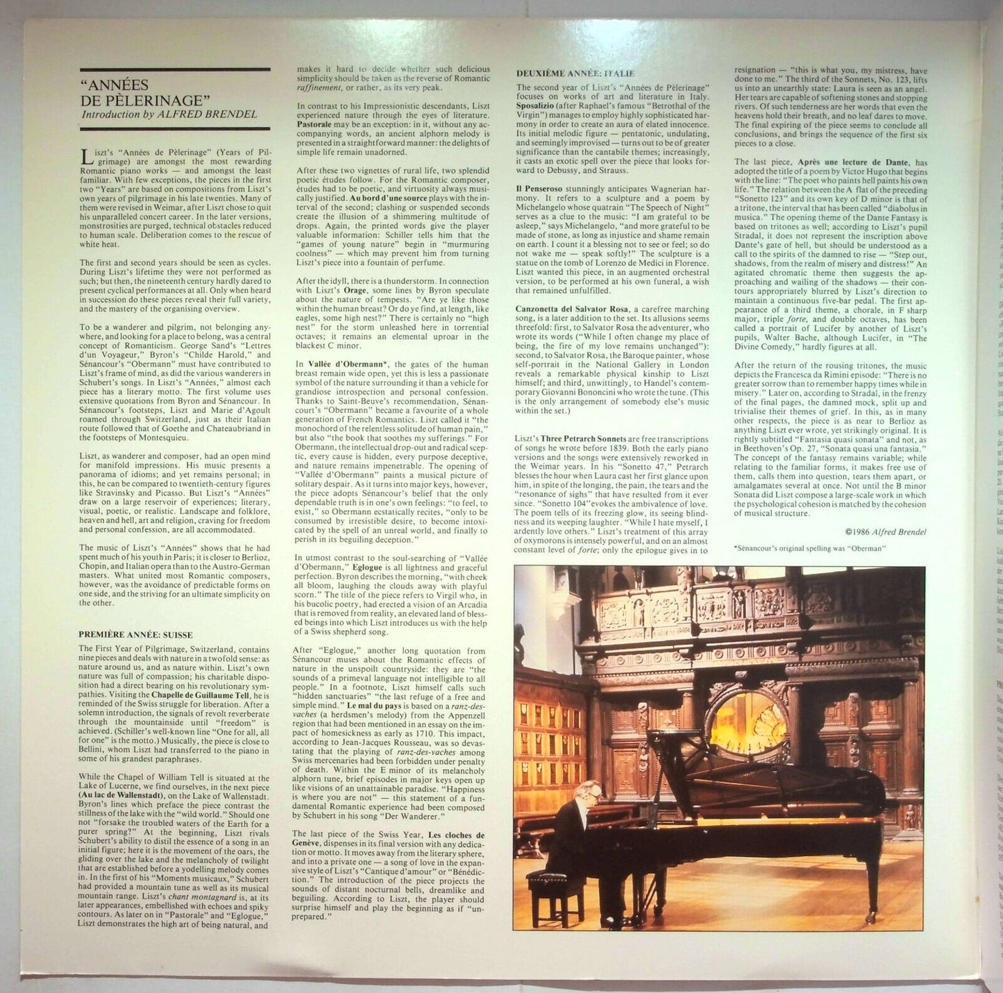 EBOND Liszt Annees De Pelerinage Alfred Brendel - Laser Disc Pal