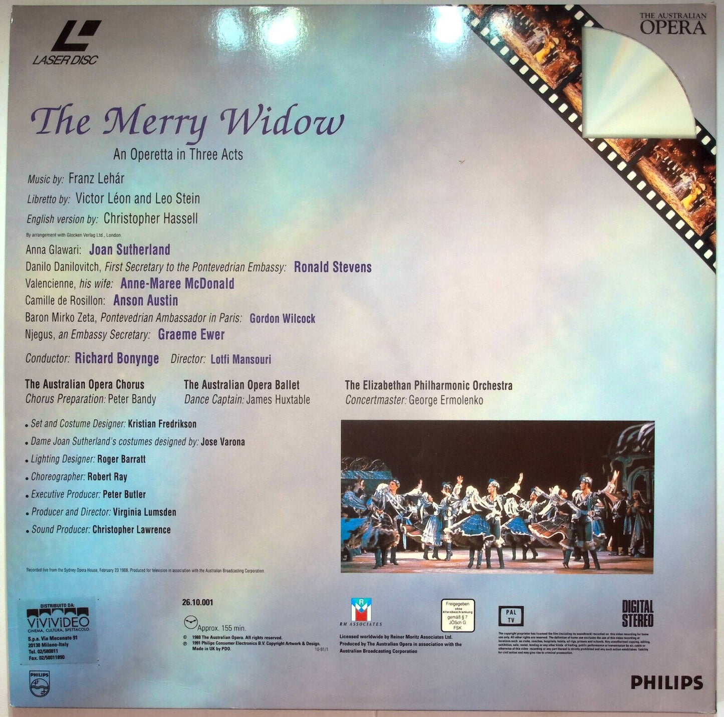 EBOND Franz Lehar - The Merry Widow An Operetta In Three Acts - Laser Disc Pal