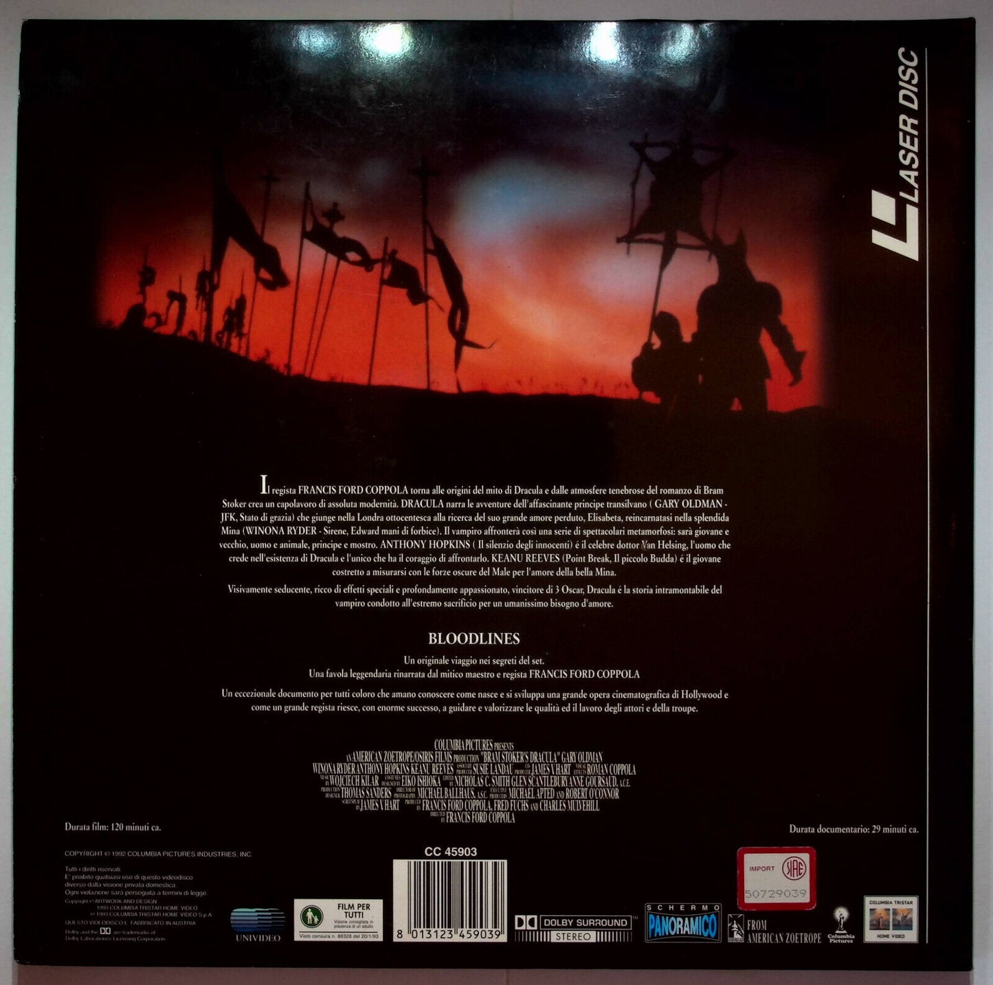 EBOND Dracula Di Bram Stoker - Laser Disc Pal