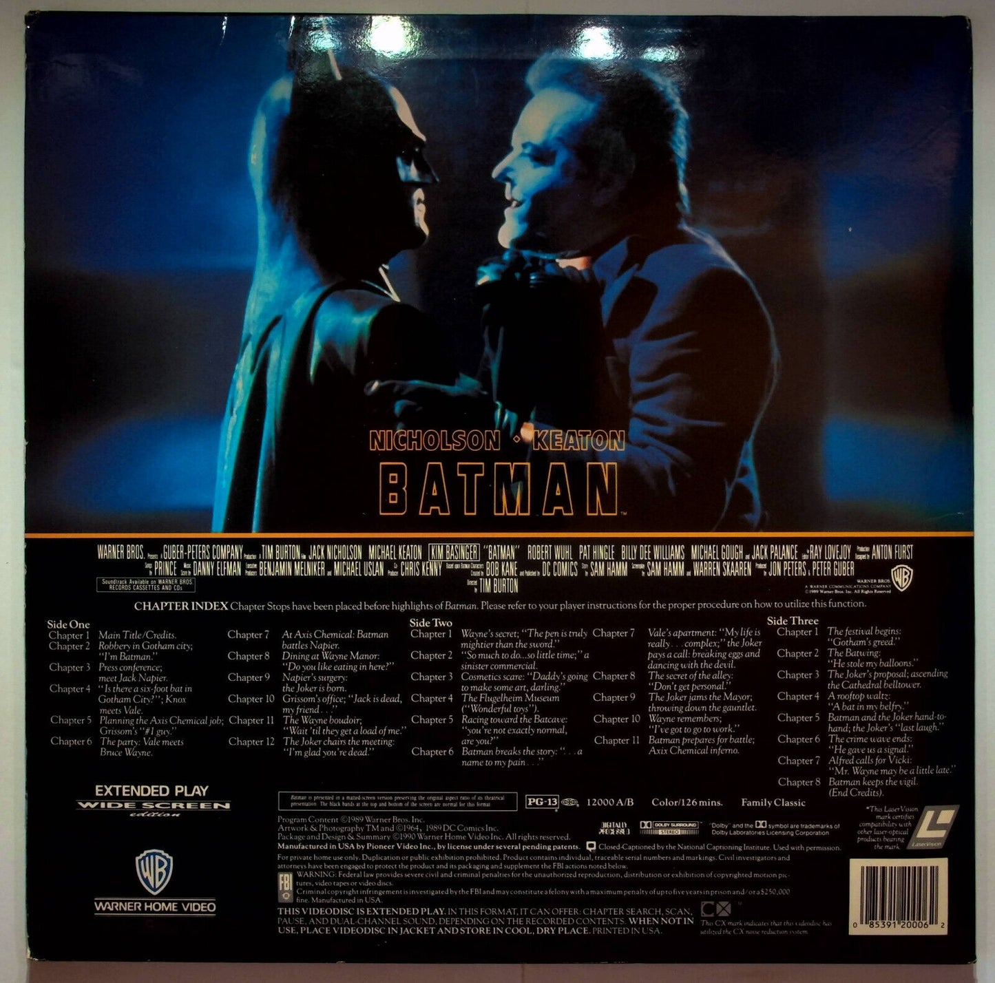 EBOND Batman (1989) - Laser Disc Ntsc