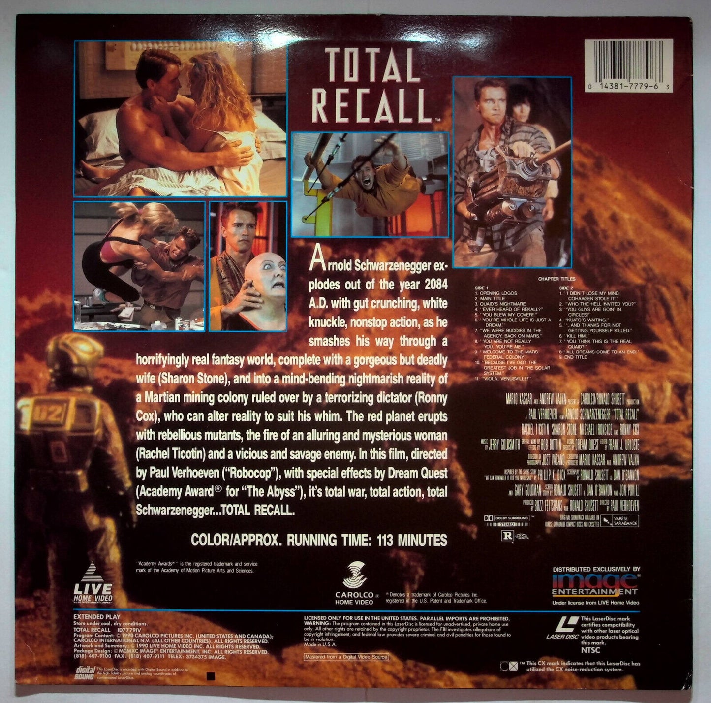 EBOND Total Recall - Laser Disc Ntsc