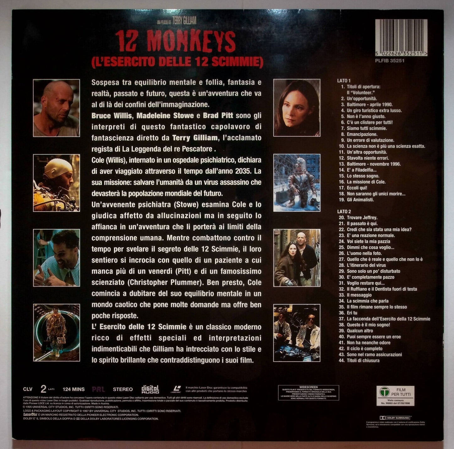 EBOND L'esercito Delle 12 Scimmie - Laser Disc Pal