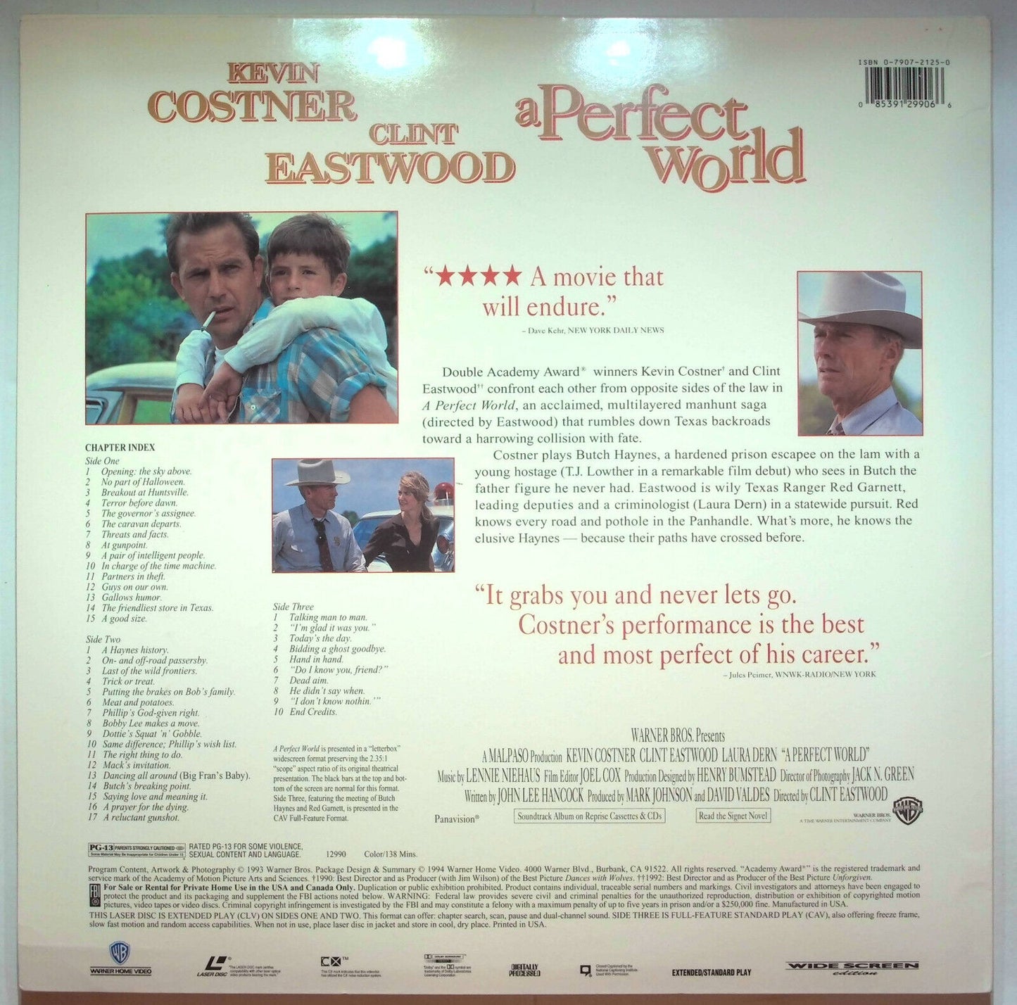 EBOND A Perfect World - Laser Disc Ntsc