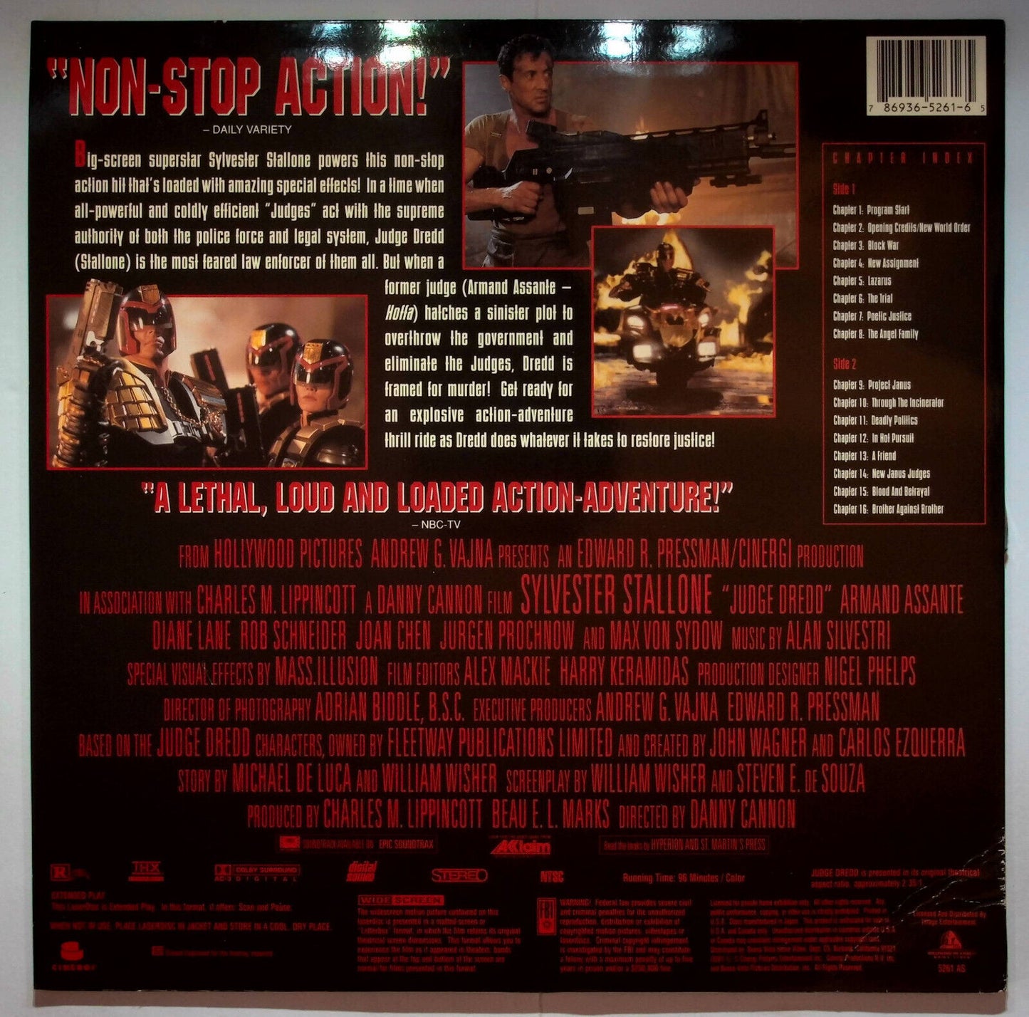 EBOND Judge Dredd - Laser Disc Ntsc