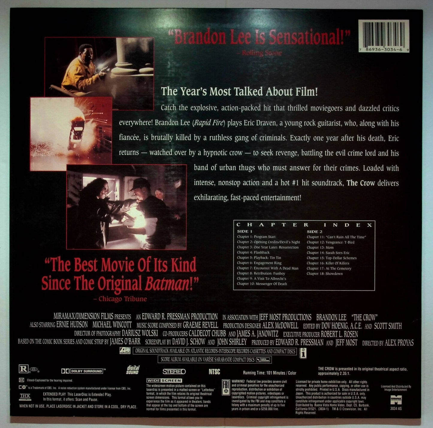 EBOND The Crow - Laser Disc Ntsc