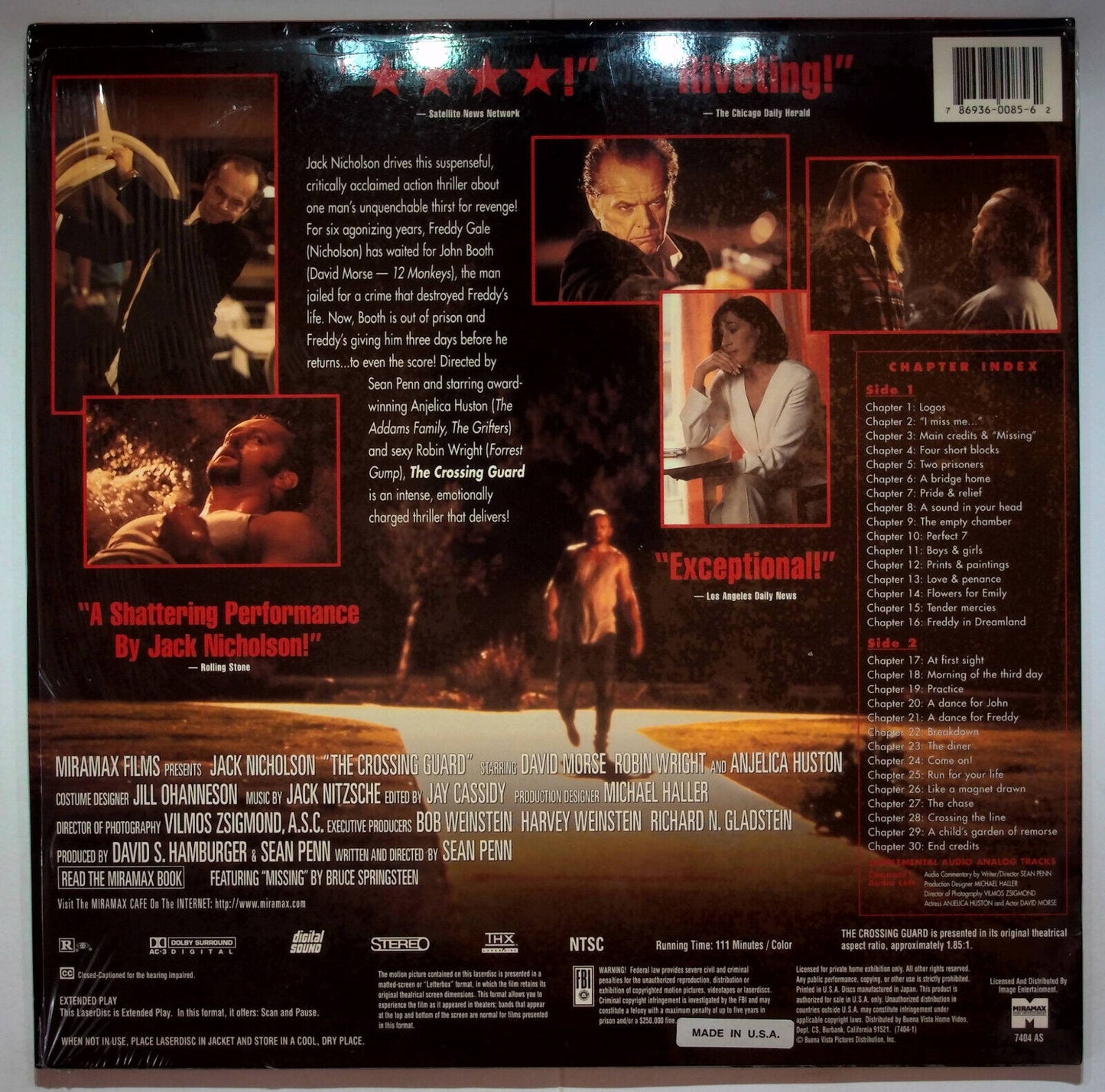EBOND The Crossing Guard - Laser Disc Ntsc
