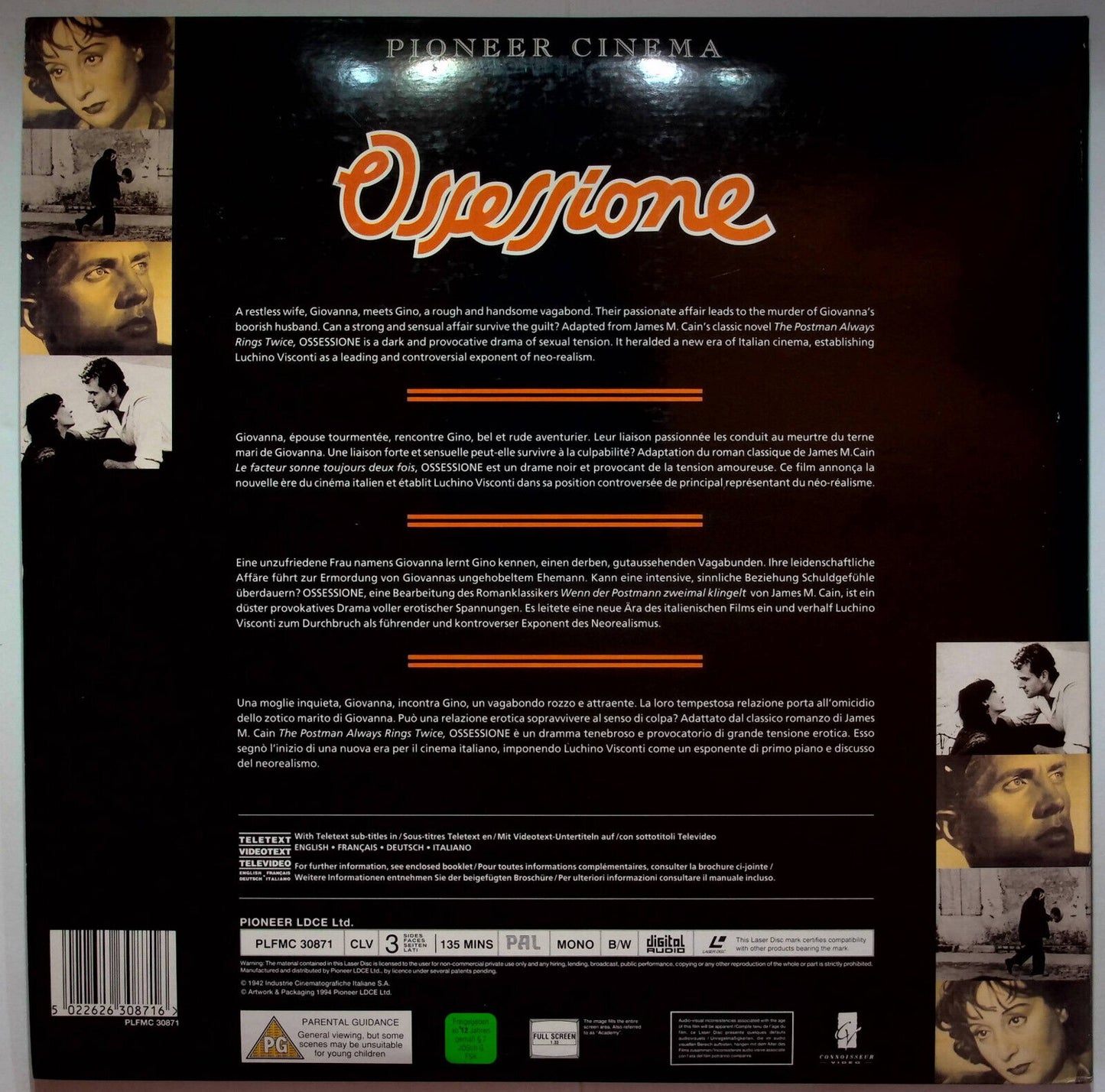 EBOND Ossessione - Laser Disc Pal