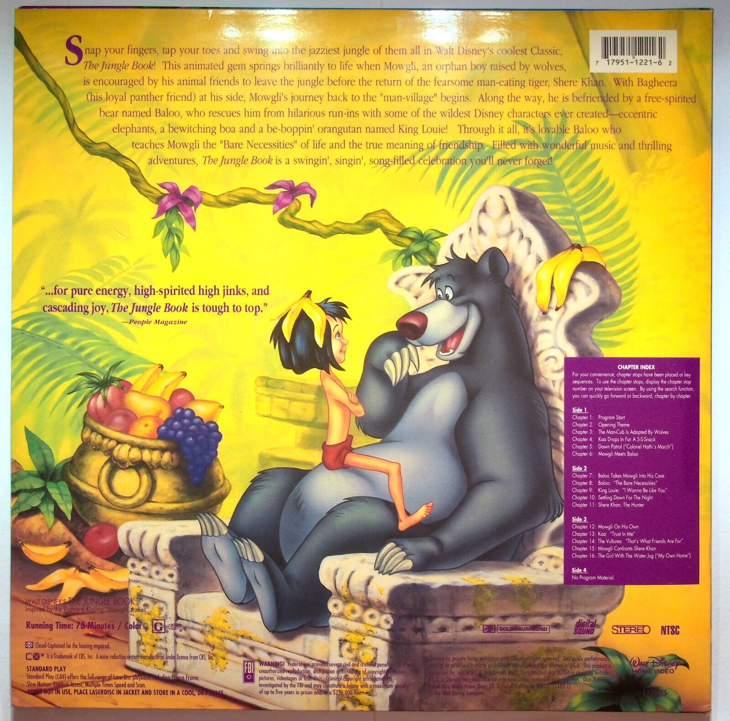 EBOND The Jungle Book - Walt Disney's - Laser Disc Ntsc