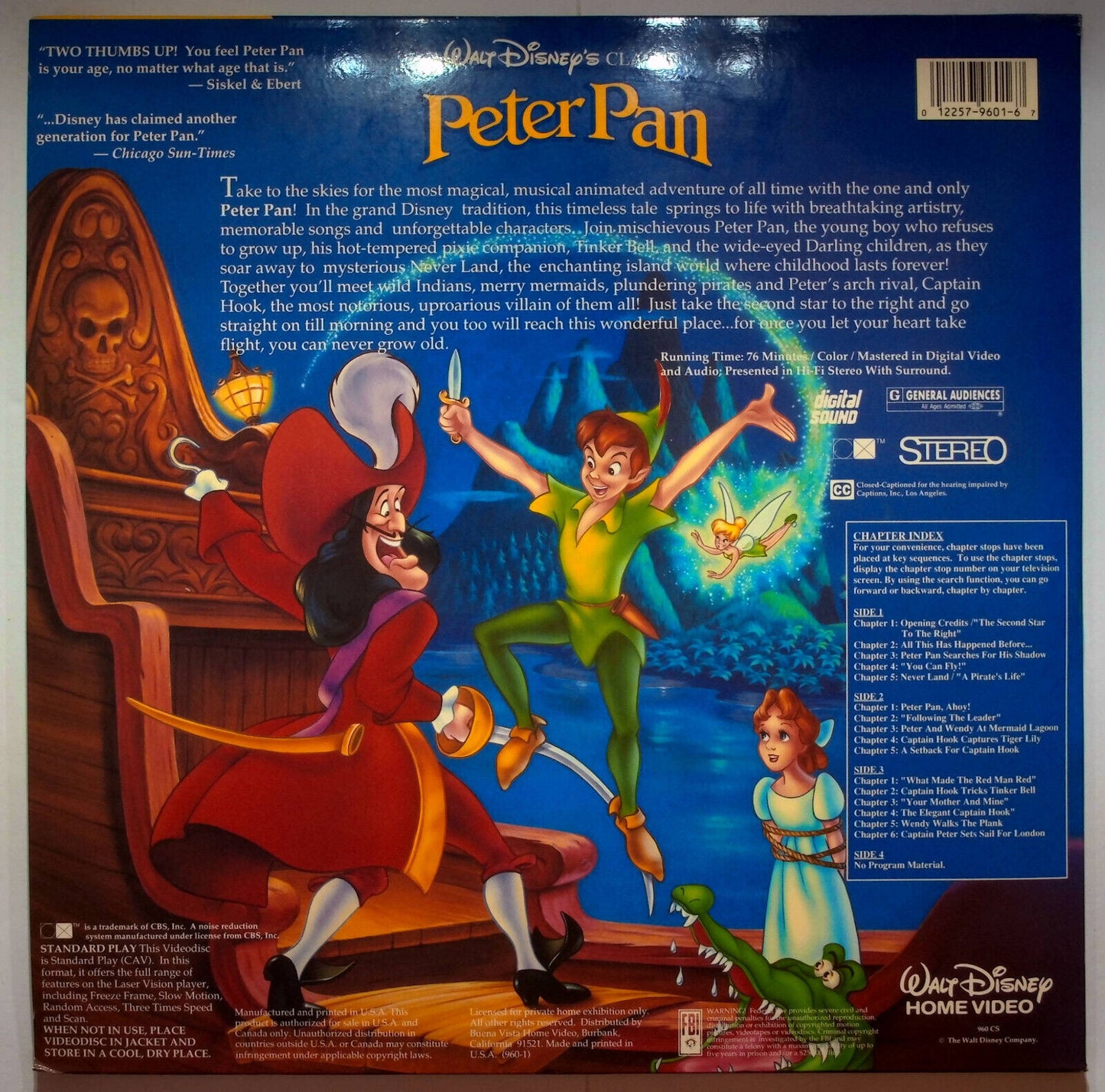 EBOND Peter Pan - Walt Disney's - Laser Disc Ntsc