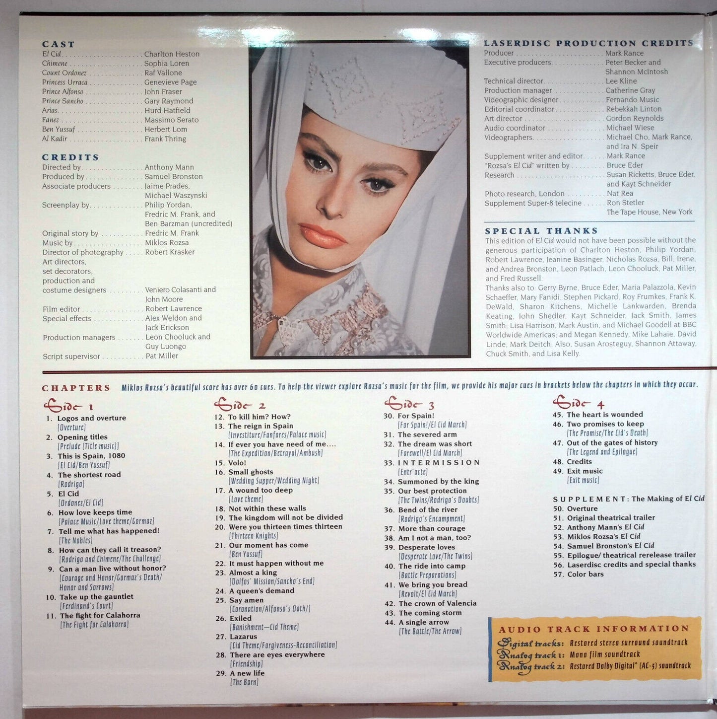 EBOND El Cid - Special Edition - Laser Disc Ntsc