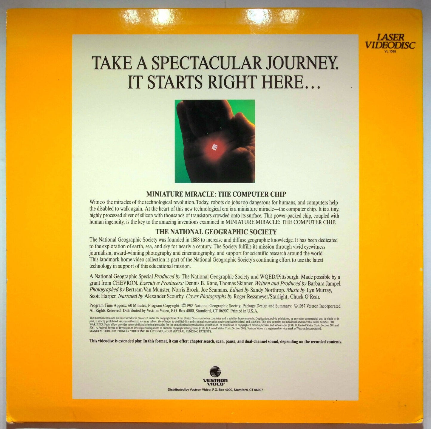 EBOND National Gegraphic V. Miniature Miracle The Computer Chip Laser Disc Ntsc