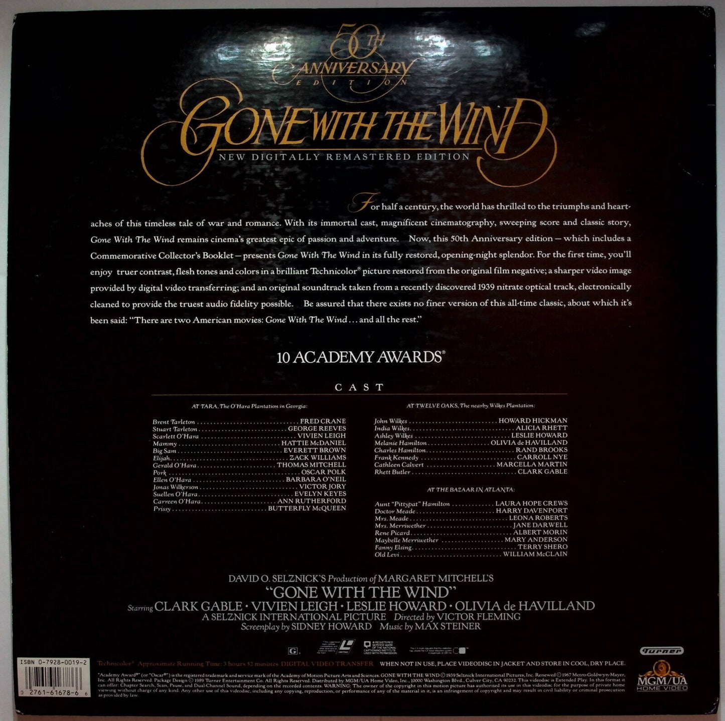 EBOND Gone With The Wind - 50th Anniversary Edition - Laser Disc Ntsc