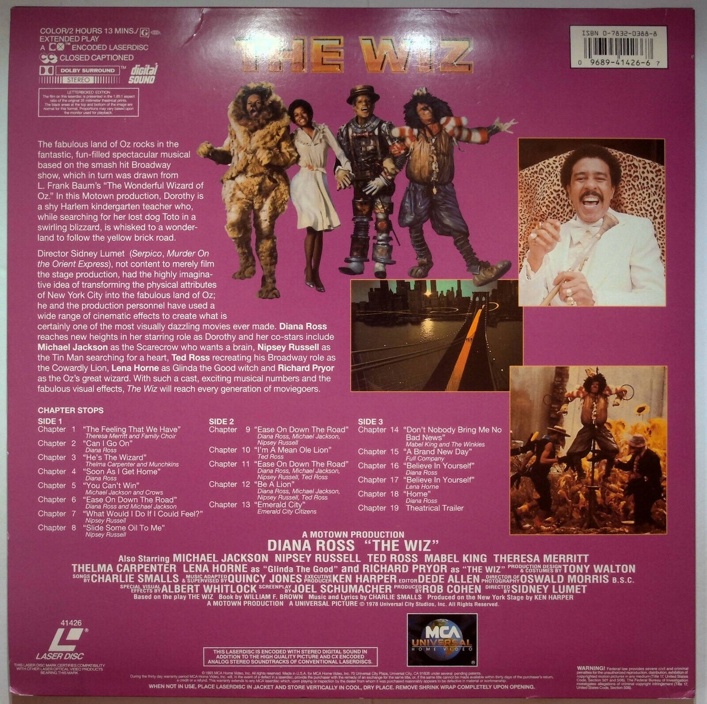 EBOND The Wiz - Laser Disc Ntsc