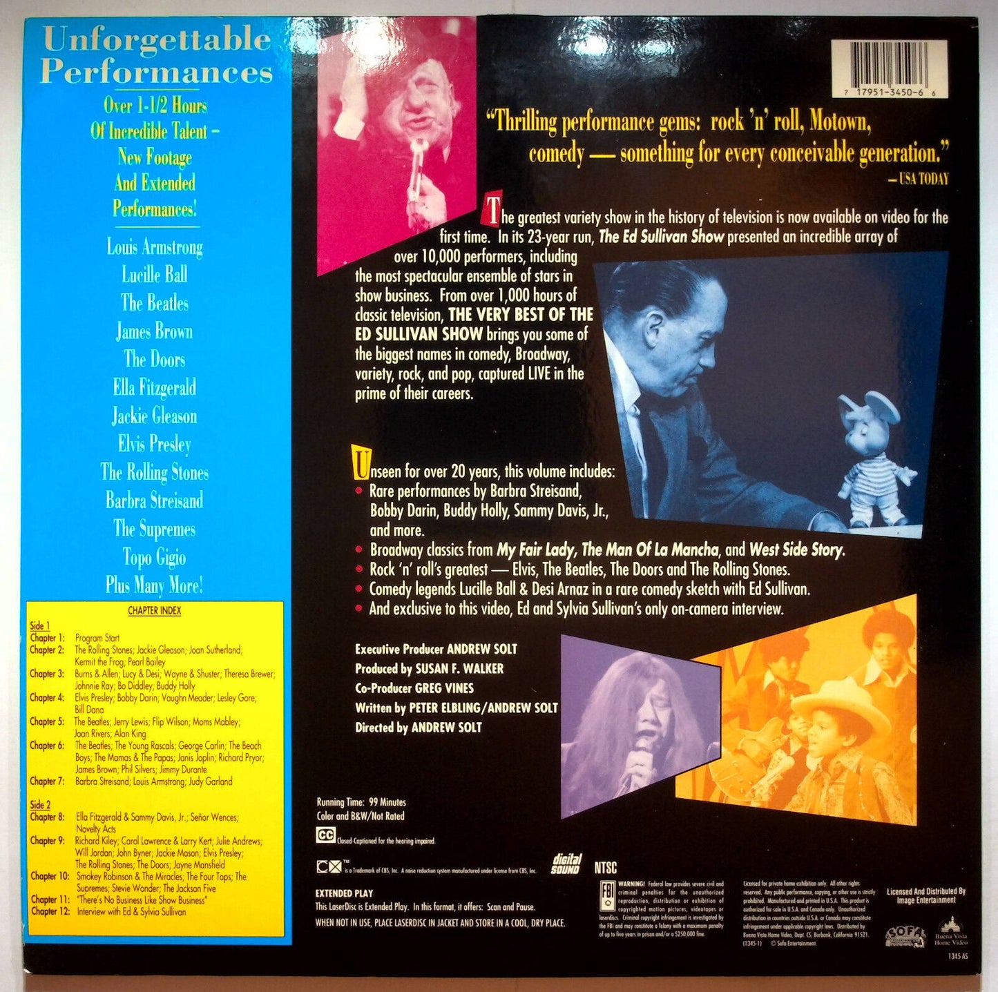 EBOND The Very Best Of The Ed Sullivan Show Vol.1 - Laser Disc Ntsc