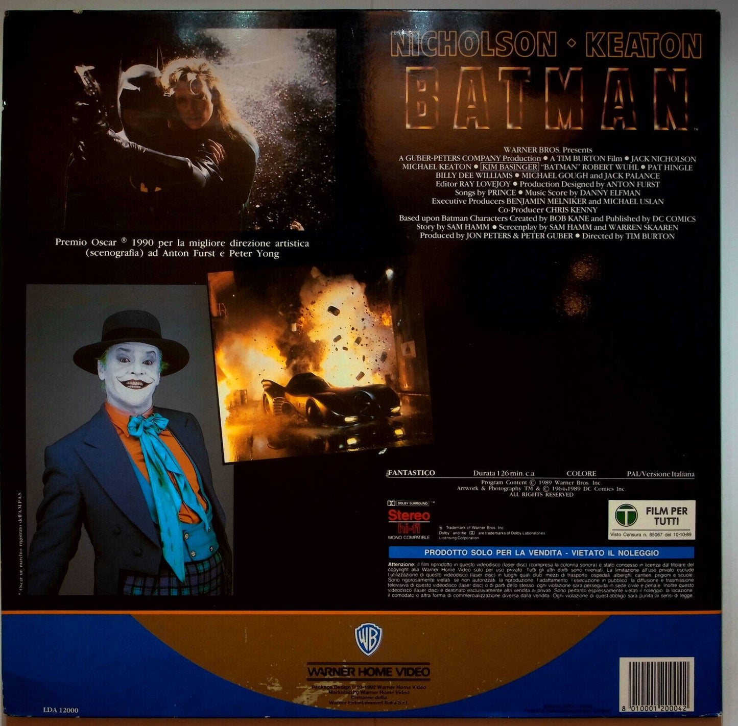 EBOND Batman (1989) - Laser Disc Pal