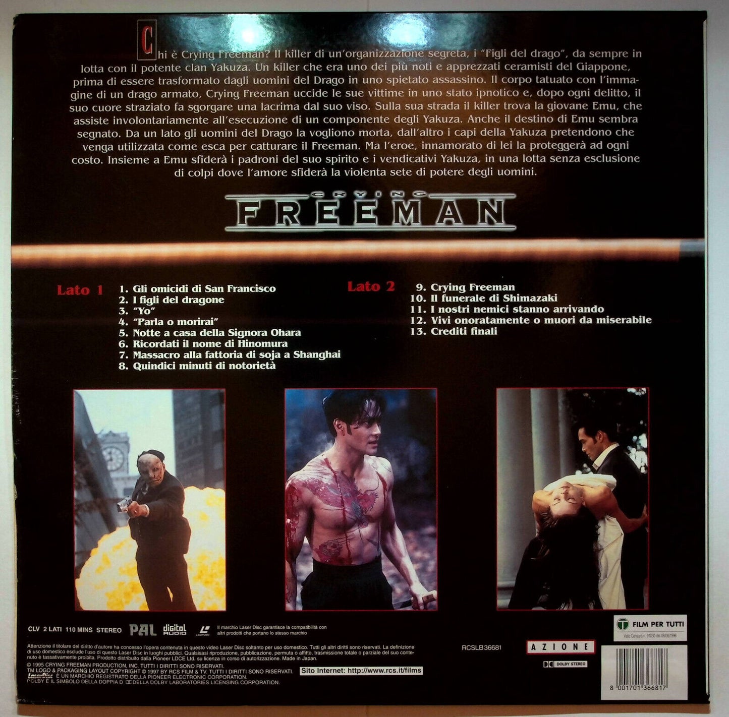 EBOND Crying Freeman - Laser Disc Pal