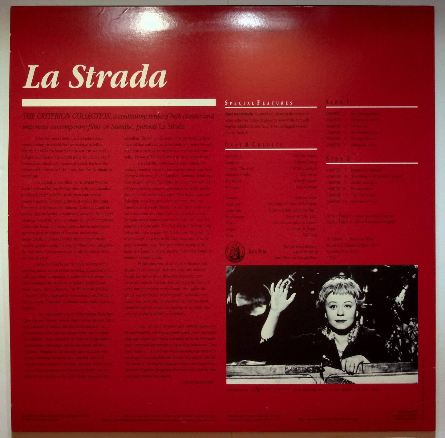 EBOND La Strada - Laser Disc Ntsc