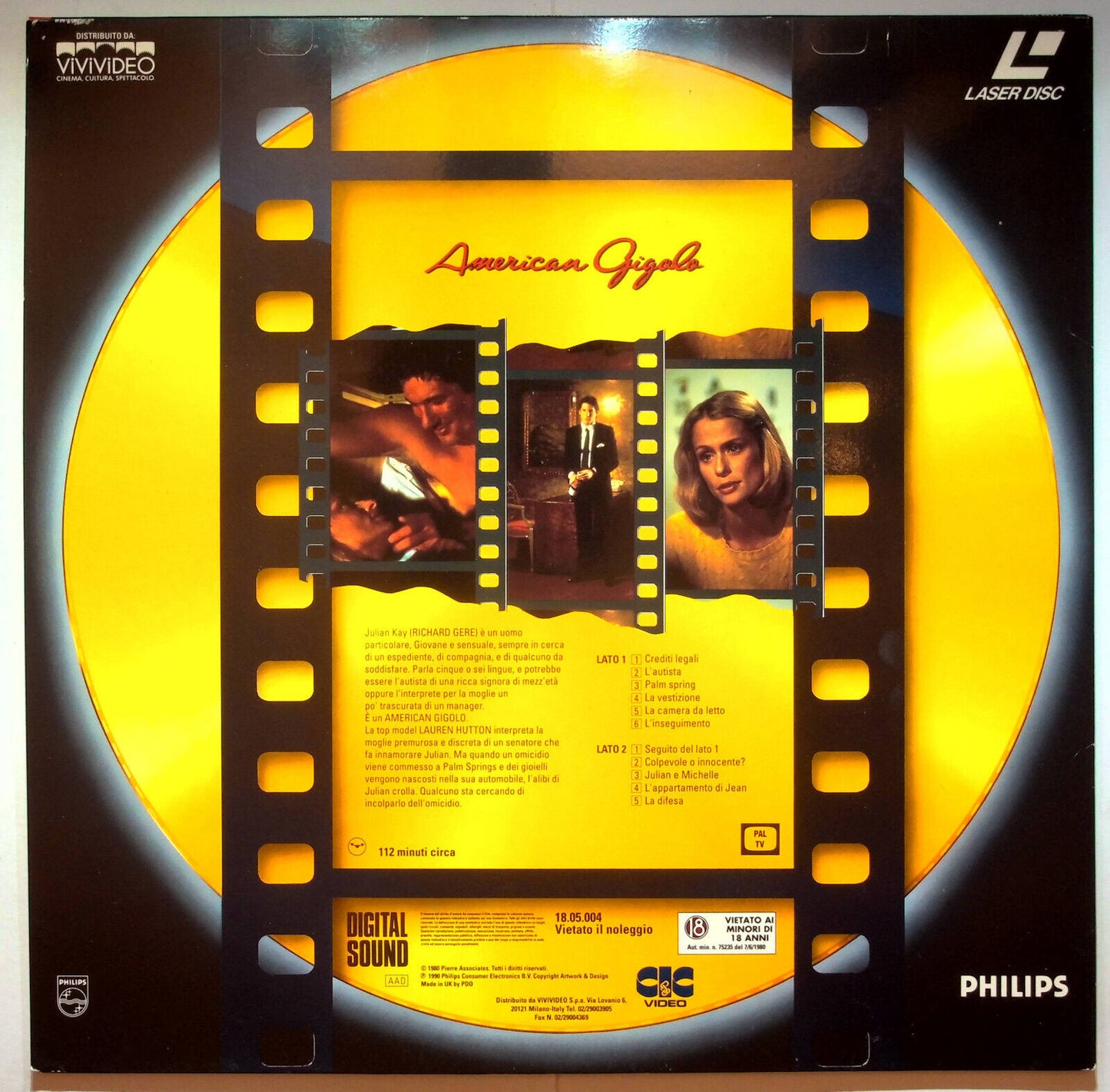 EBOND American Gigolo - Laser Disc Pal