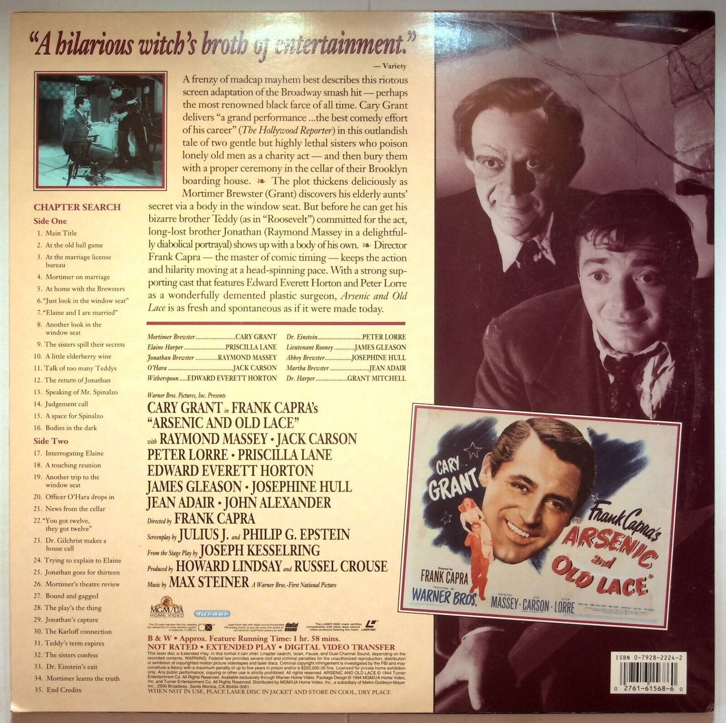 EBOND Arsenic And Old Lace - Laser Disc Ntsc