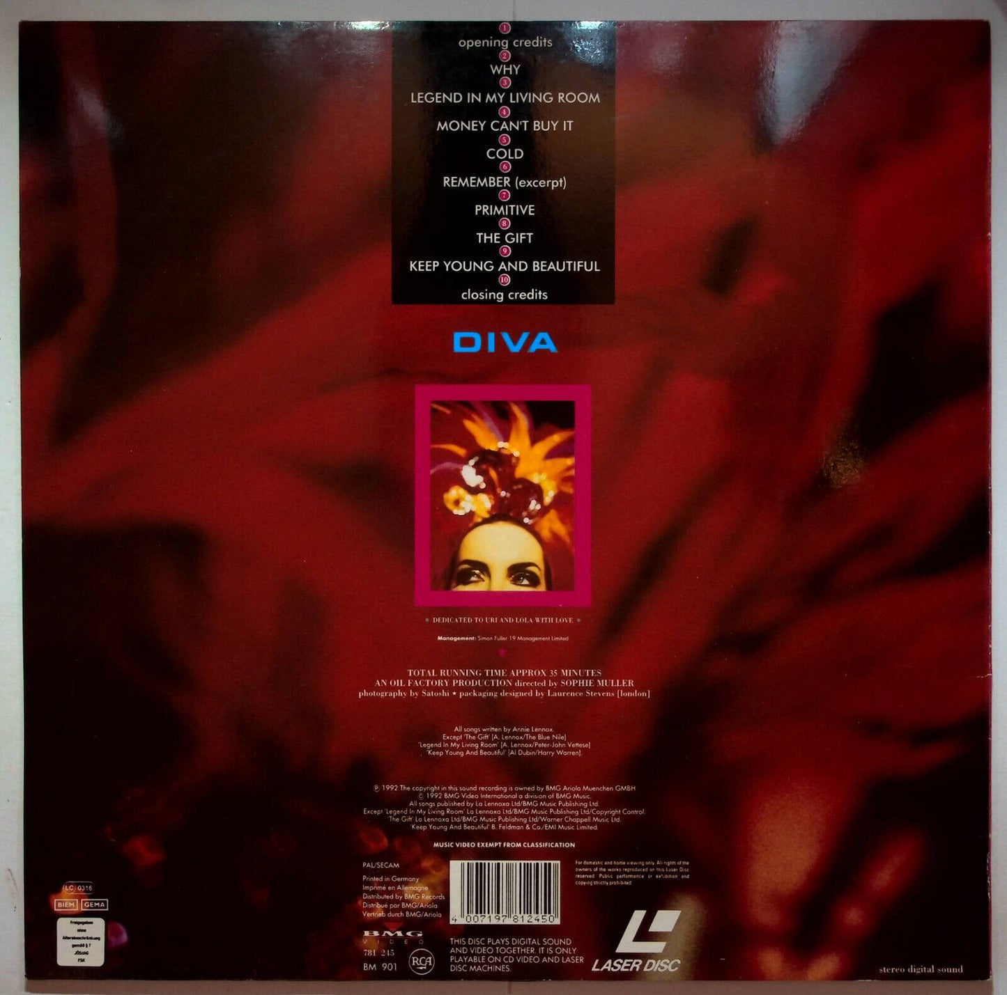 EBOND Annie Lennox Diva - Laser Disc Pal
