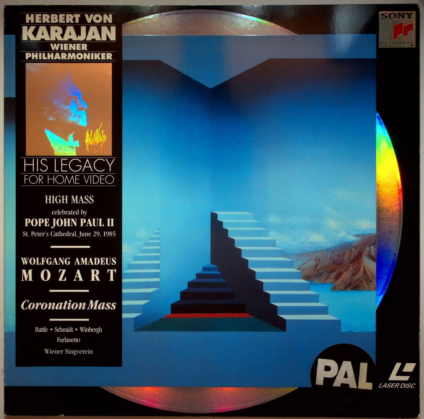 EBOND Mozart Coronation Mass: Wiener Philarmonic Karajan  - Laser Disc Pal