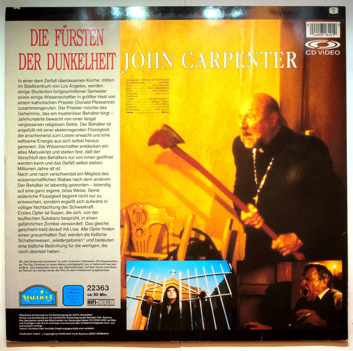 EBOND Die Fursten Der Dunkelheit - Laser Disc Pal