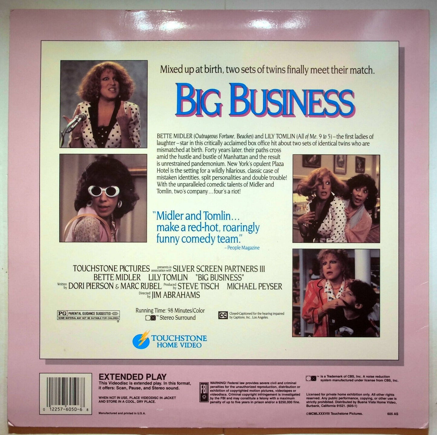 EBOND Big Business - Laser Disc Ntsc