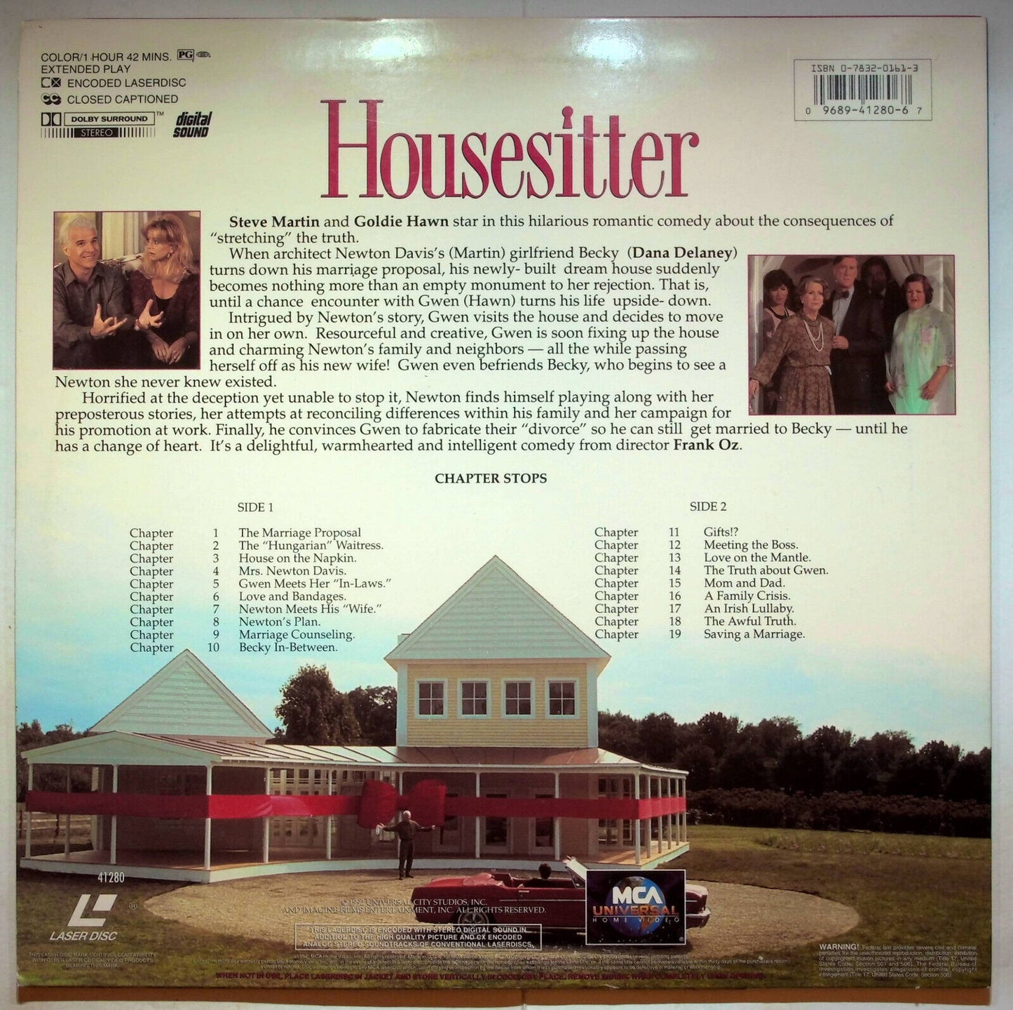 EBOND Housesitter - Laser Disc Ntsc